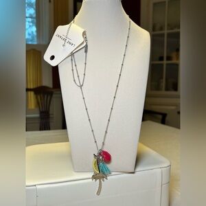 Lane Bryant Silver Necklace with Colorful Charms